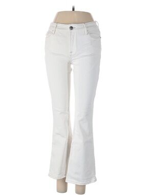 Frame Denim White cropped ankle Flare Jeans